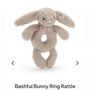 Jellycat Plush Bashful Bunny Ring Rattle